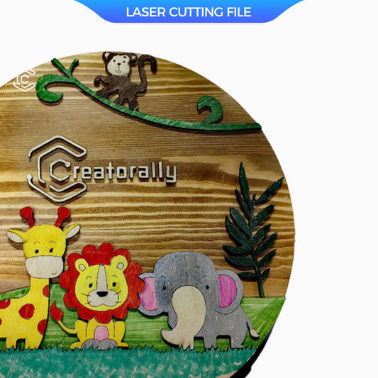 African grassland ornaments laser cutting file
