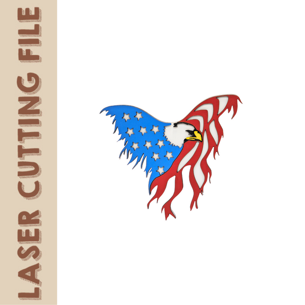 American Bald Eagle Laser Cut File – SVG for Independence Day Decor