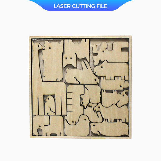 Animal Land Jigsaw Puzzle Laser Cutting File