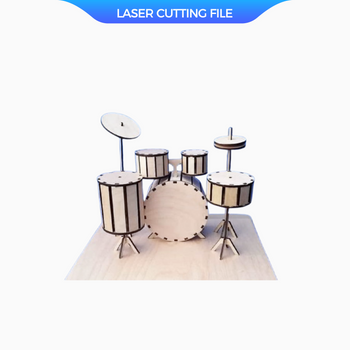 Children's day gift drum set 3D puzzle laser cutting file