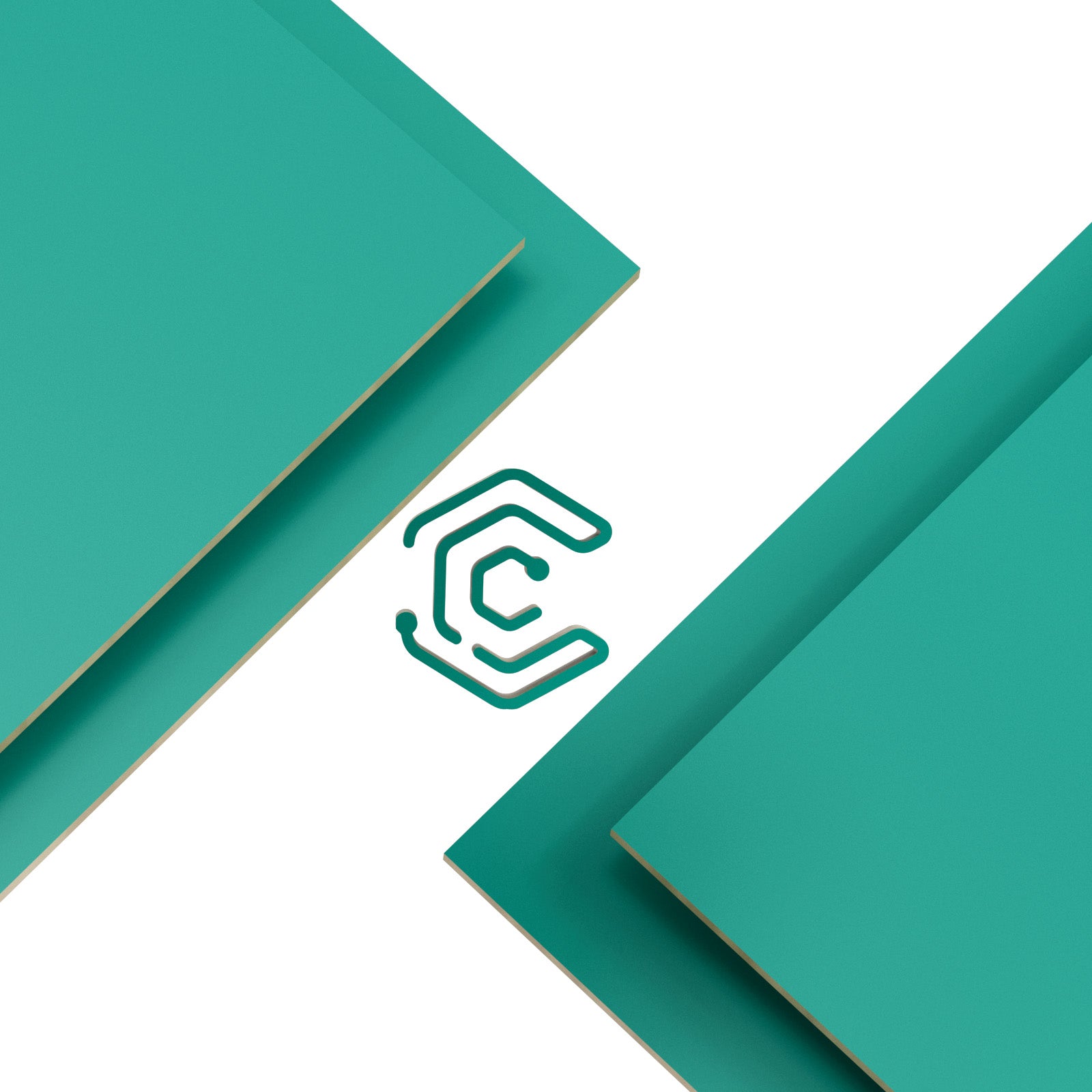 Creatorally_Colored_Plywood_11.7x11.7"-Teal: The cleanest teal, accented right now to bring a modern, professional touch to your 4PCS bundle.