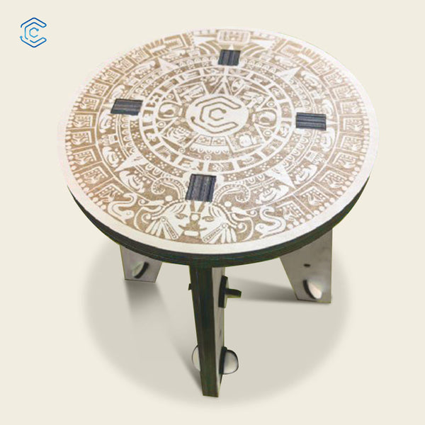 Totem pattern stool laser cutting file by Creatorally