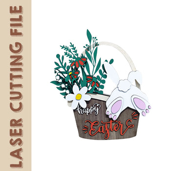 Easter Multilayer Basket Laser Cutting File – DIY Home Decor for Spring & Easter Crafts