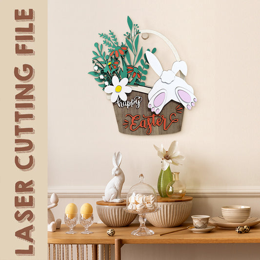 Easter Multilayer Basket Laser Cutting File – DIY Home Decor for Spring & Easter Crafts
