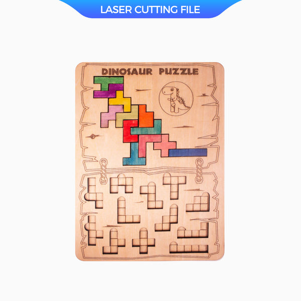Educational Aids Dinosaur Jigsaw Laser Cutting File