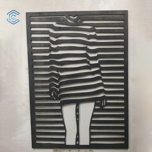 Stylish line lady wall hangings laser cutting file