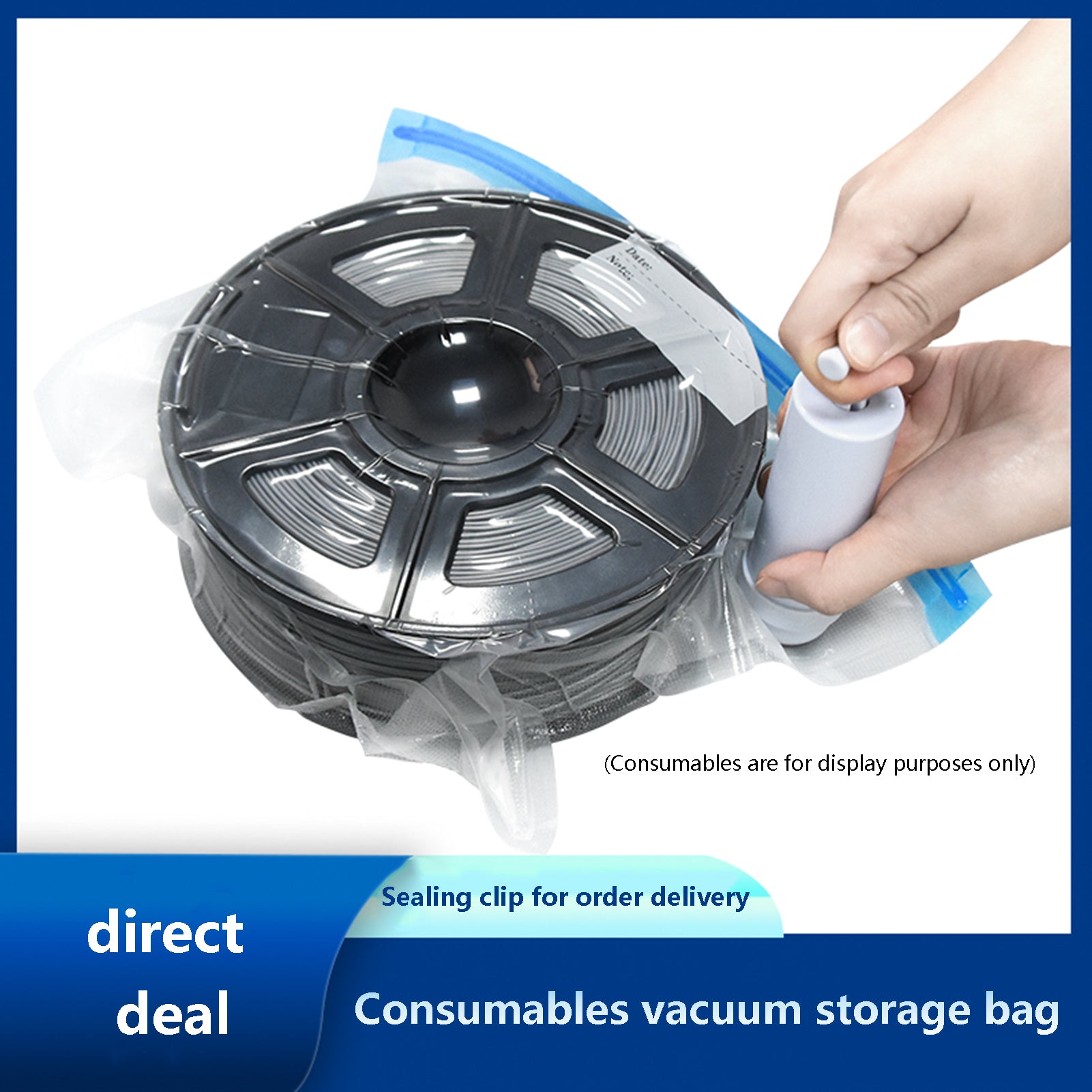 3D Printer PLA/ABS/TPU Filament Vacuum Storage Bag Filament Dryer Manual Air Pump - CREATORALLY