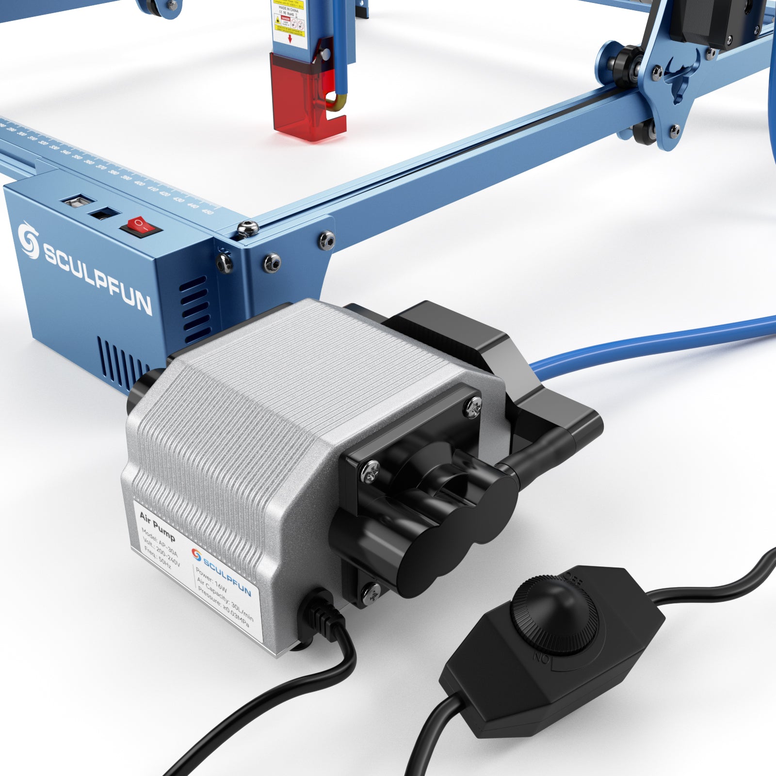 SCULPFUN 30L/Min Air Assist for Laser Engraver Engraving Machine Adjustable Speed - CREATORALLY