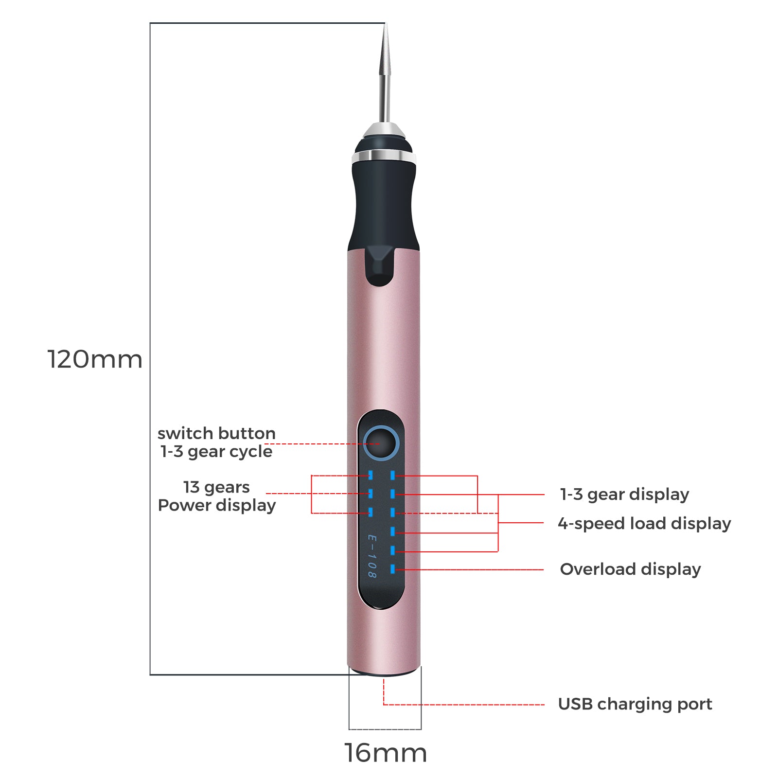 11W Electric Engraving Pen Mini Grinding Machine Multifunctional DIY Carving Tool Set for Metal - CREATORALLY