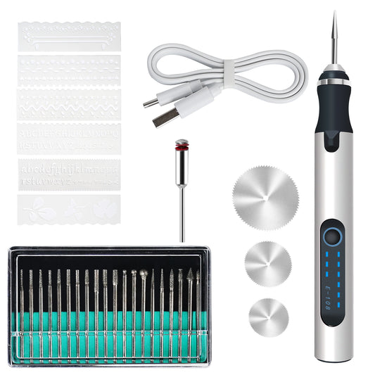 10W Electric Engraving Pen Mini Grinder Multifunctional DIY Carving Tool Set for Metal Glass - CREATORALLY