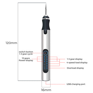 10W Electric Engraving Pen Mini Grinder Multifunctional DIY Carving Tool Set for Metal Glass - CREATORALLY