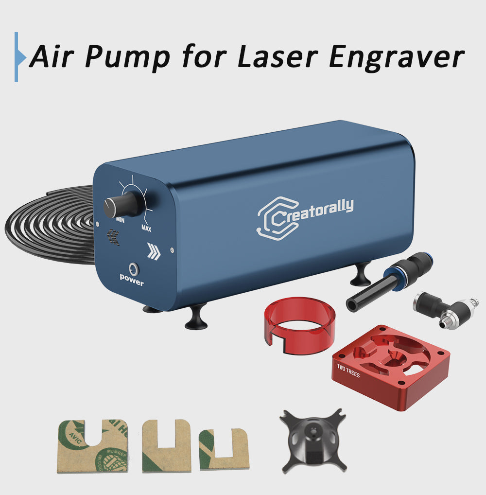 Creatorally Air Assist Kit 1-18L/min Airflow for Laser Engraver Cutter Engraving Machine - CREATORALLY