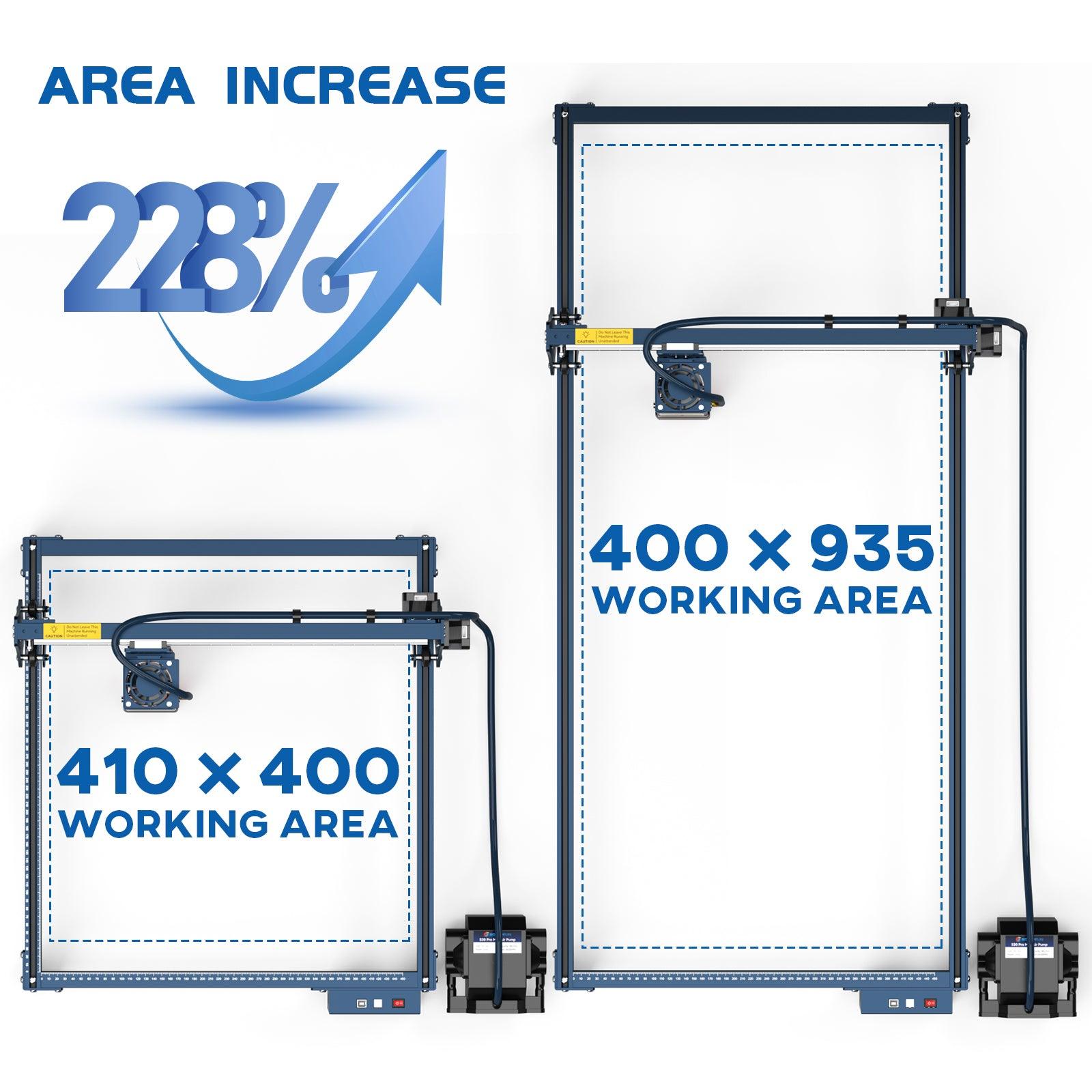 SCULPFUN S30 Series Laser Engraver Area Extension Shaft 935x400mm - CREATORALLY