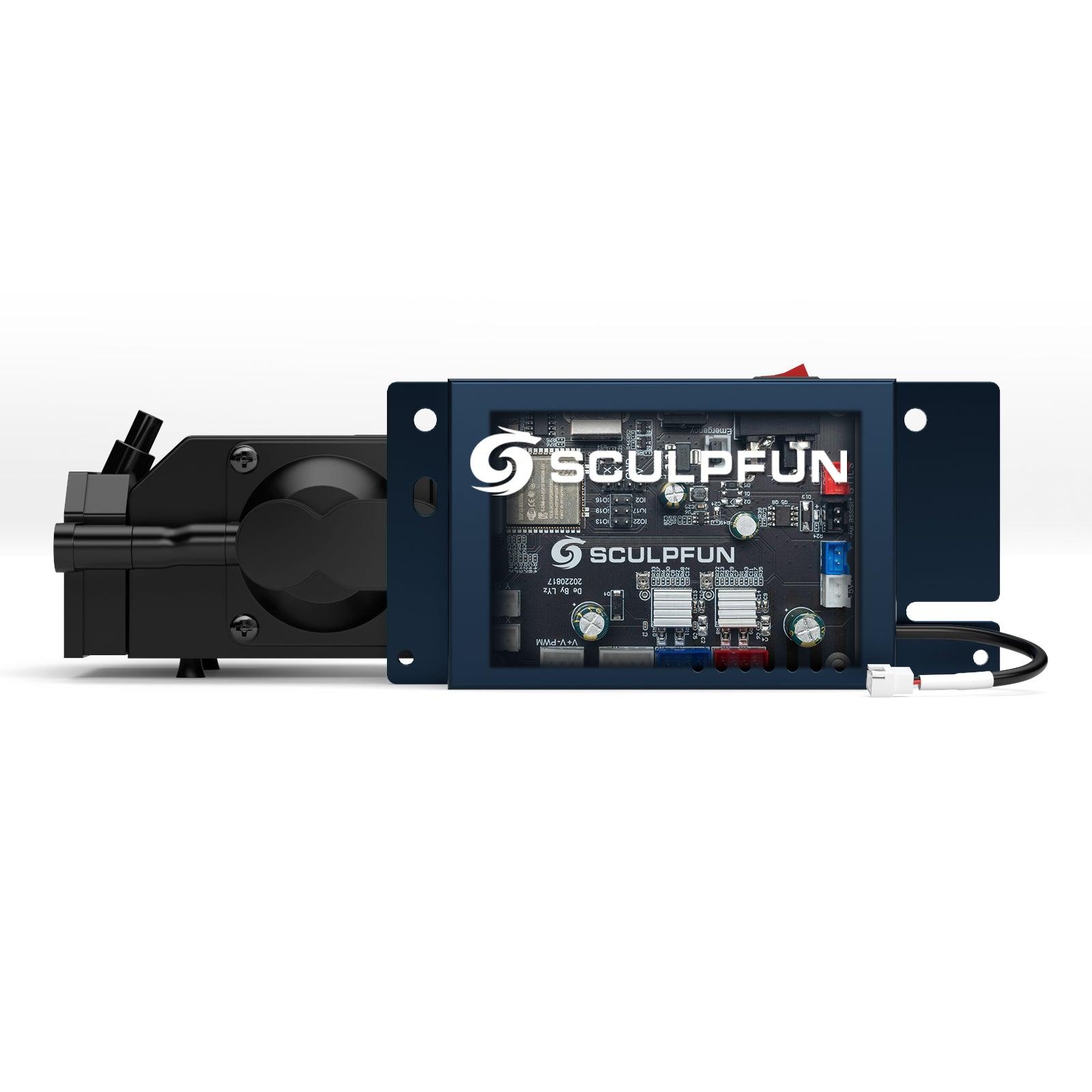 SCULPFUN Automatic Air Assist Mainboard Kit 30L/min Air Pump 12V for S9/S10 Laser Engraver - CREATORALLY