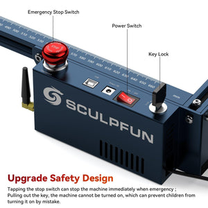 SCULPFUN S30 Ultra 33W Laser Engraver with Automatic Air Assist Replaceable Lens 600x600mm - CREATORALLY