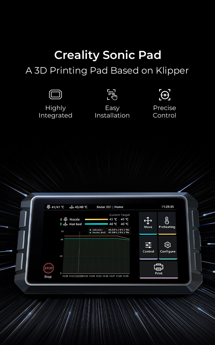 Creality Sonic Pad 3D Printer Smart Pad 7 inch Touch Screen Klipper Firmware for FDM 3D Printer - CREATORALLY