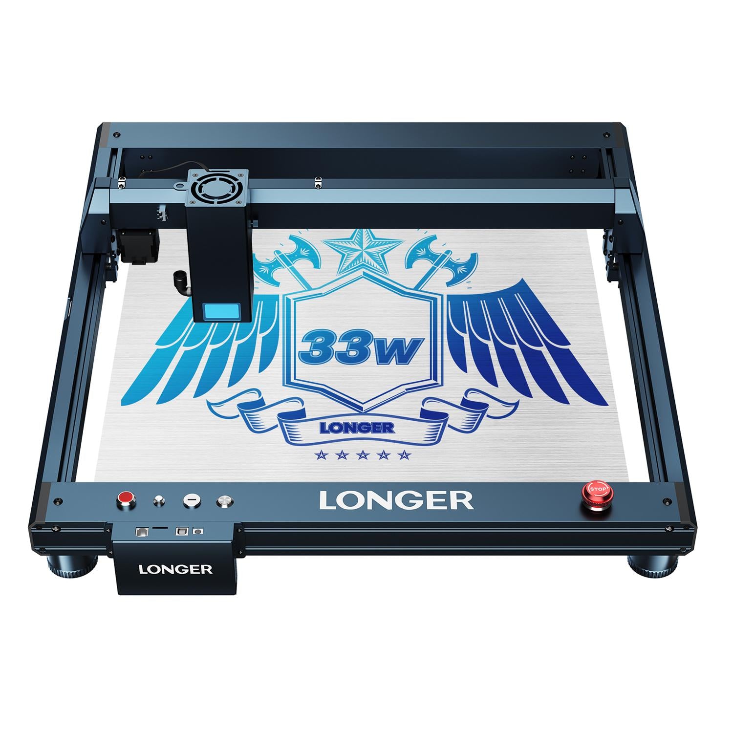 Longer B1 30W Laser Engraver DIY Cutter Engraving Machine with Air Assist 450x440mm - CREATORALLY