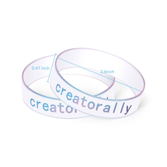 Creatorally 16 PCS Customizable Laser-engraving Silicone Celebration & Inspirational Wristband