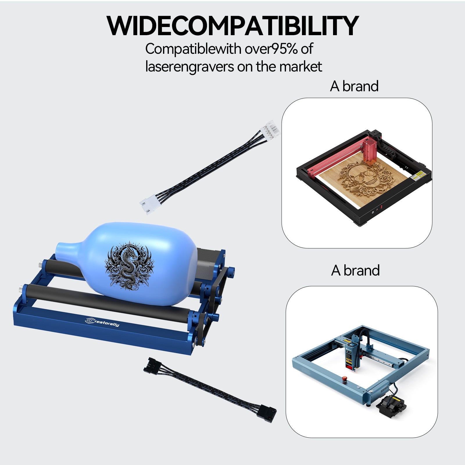 Creatorally Rotary Roller– Compatible with Most Engraving Machines