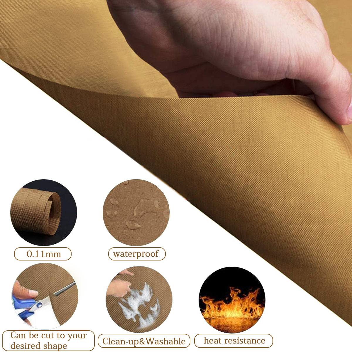 600°C Heat Press Teflon Sheet: 30x100cm Professional Craft Mat