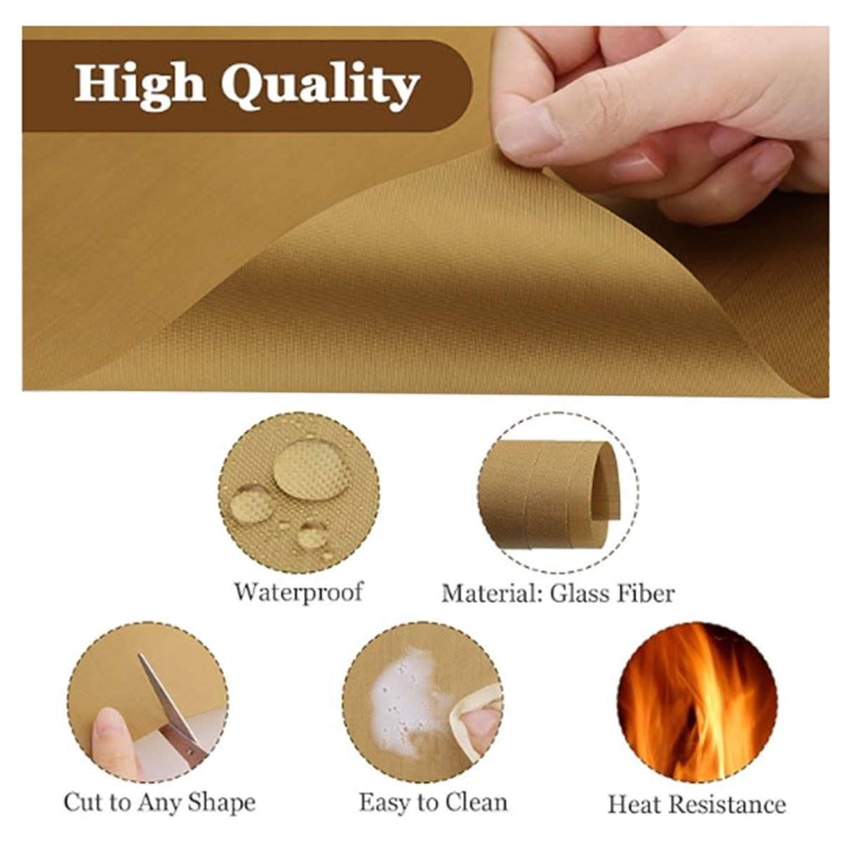 600°C Heat Press Teflon Sheet: 30x100cm Professional Craft Mat