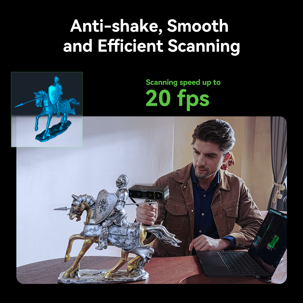 CR-Scan Otter 3D Scanner 0.02mm Creality Accuracy Anti-shaking with Four-lens Stereo Vision(BR)