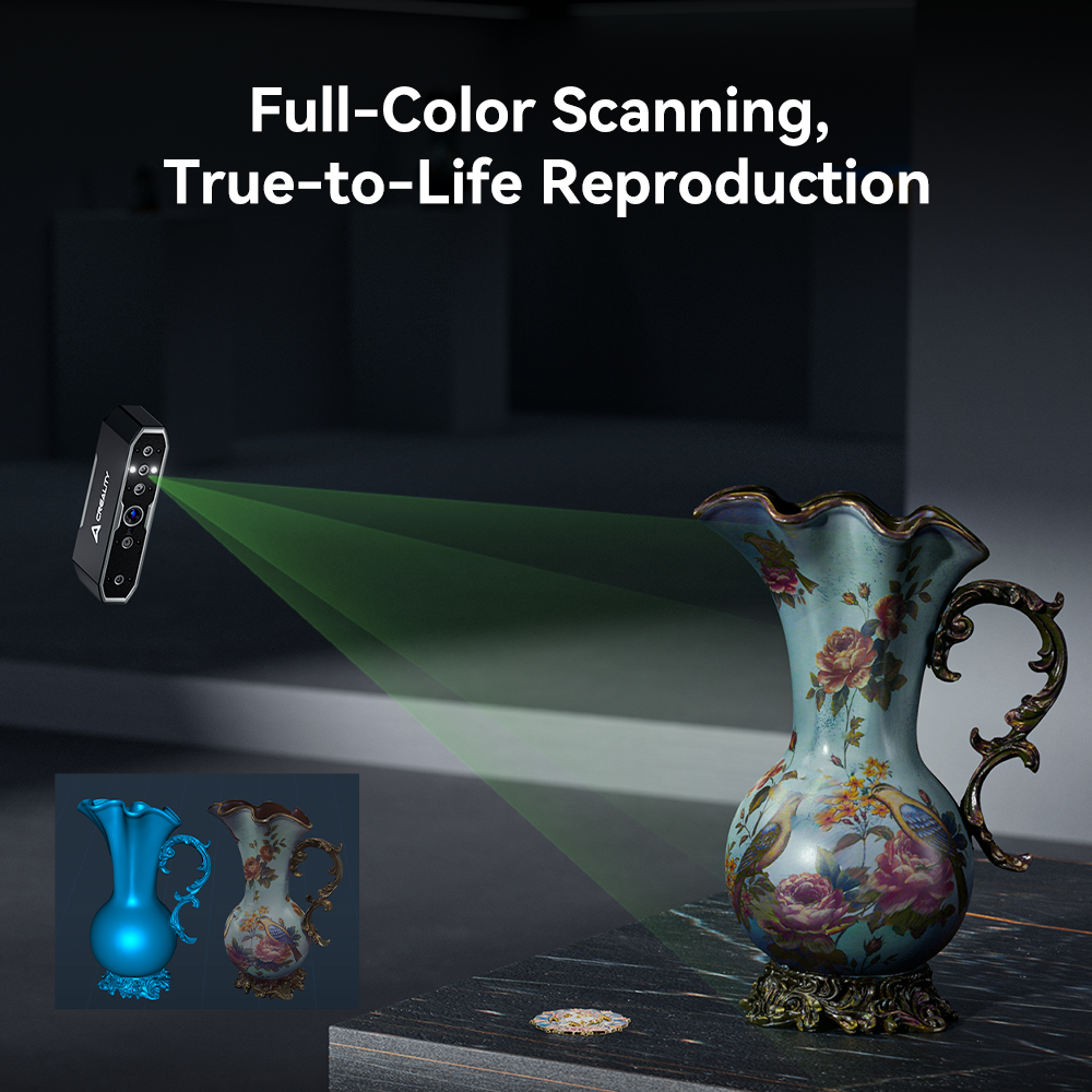 CR-Scan Otter 3D Scanner 0.02mm Creality Accuracy Anti-shaking with Four-lens Stereo Vision(BR)