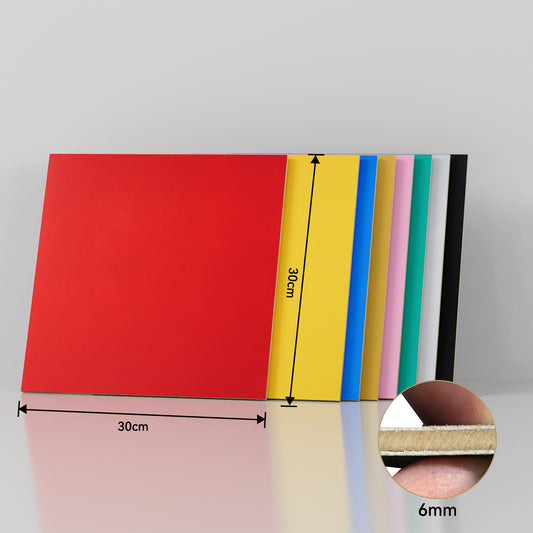 Creatorally Multi-Color Plywood Sheets – 8pcs 12"x12" 6mm, Double-Sided Craft Wood