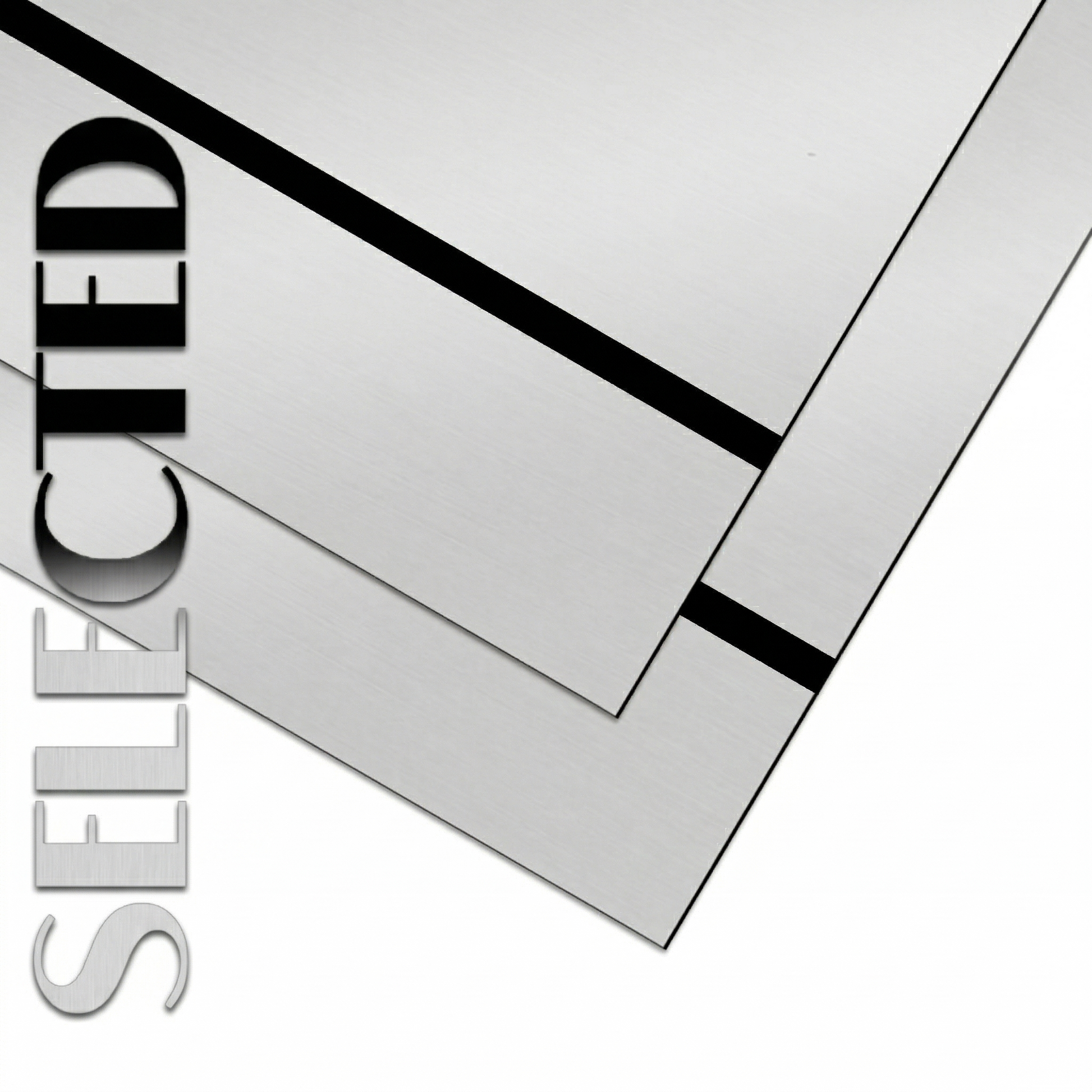 Creatorally 4pcs 30*20cm Mirror ABS Plastic Sheet Two-Tone Engravable Panel