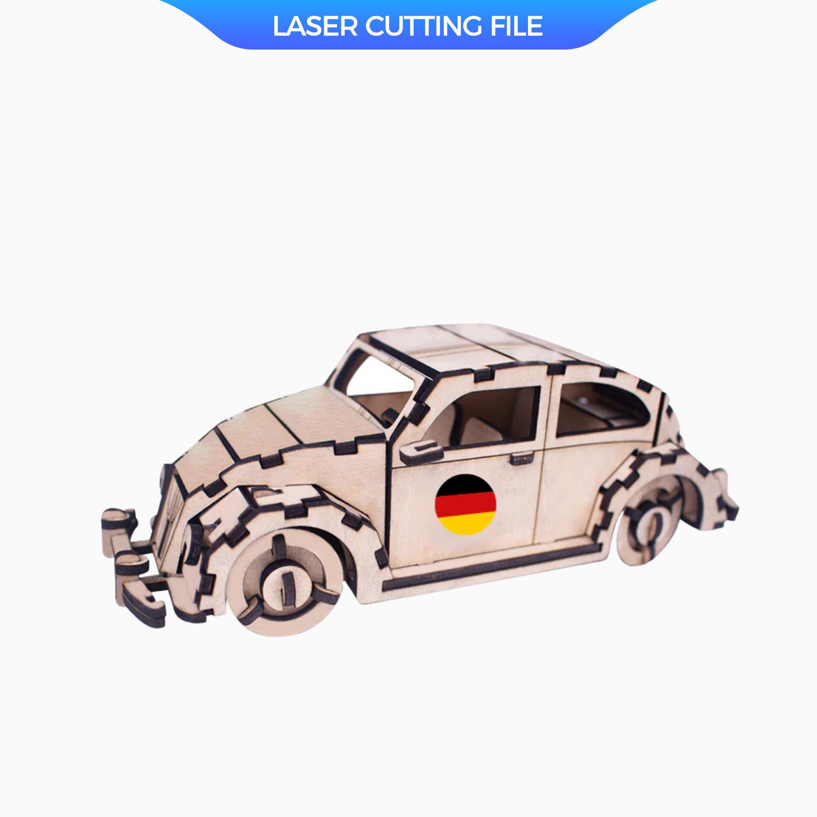 Germany Volkswagen Beetle Laser Cutting File