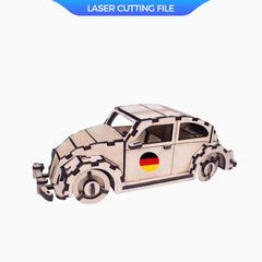 Germany Volkswagen Beetle Laser Cutting File - DIY Craft for Car Enthusiasts