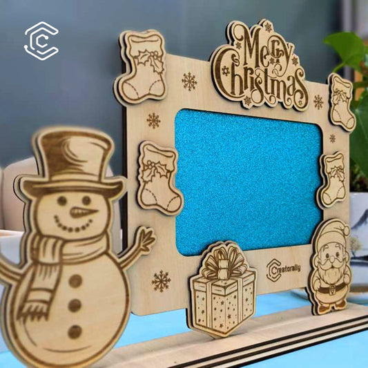Christmas Magic: 7-Inch Photo-Fit Desktop Frame laser cutting file