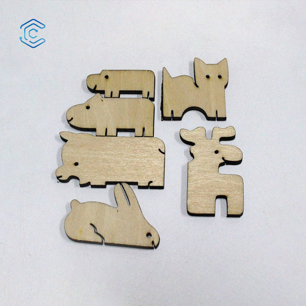 Animal Land Jigsaw Puzzle Laser Cutting File