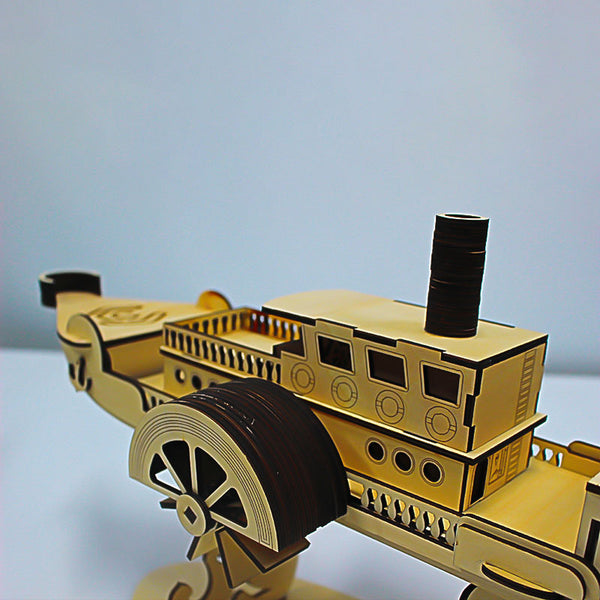 Steamship 3D Puzzle laser cutting file