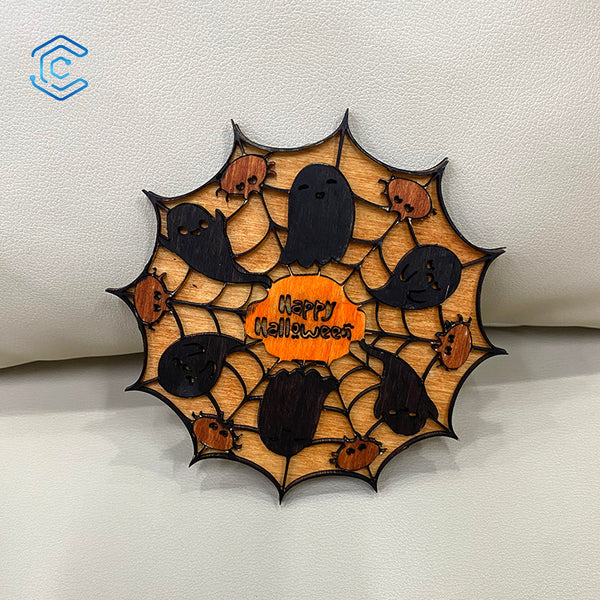 Halloween door sign style 3 laser cutting file