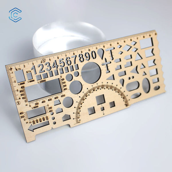 Multifunctional ruler laser cutting file by Creatorally