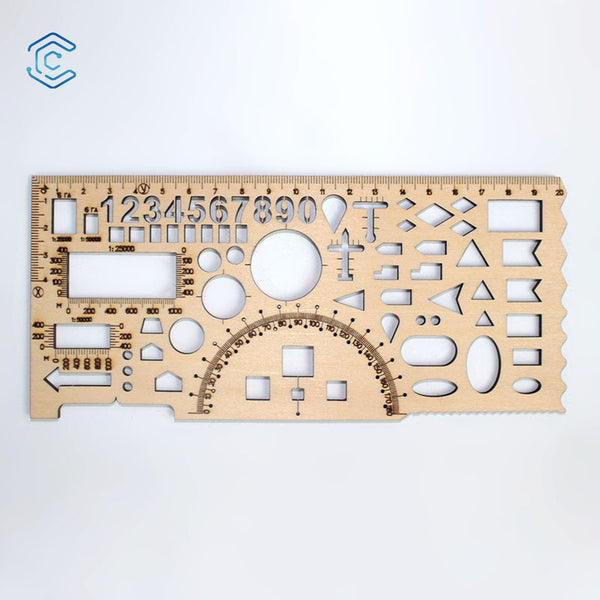 Multifunctional ruler laser cutting file by Creatorally