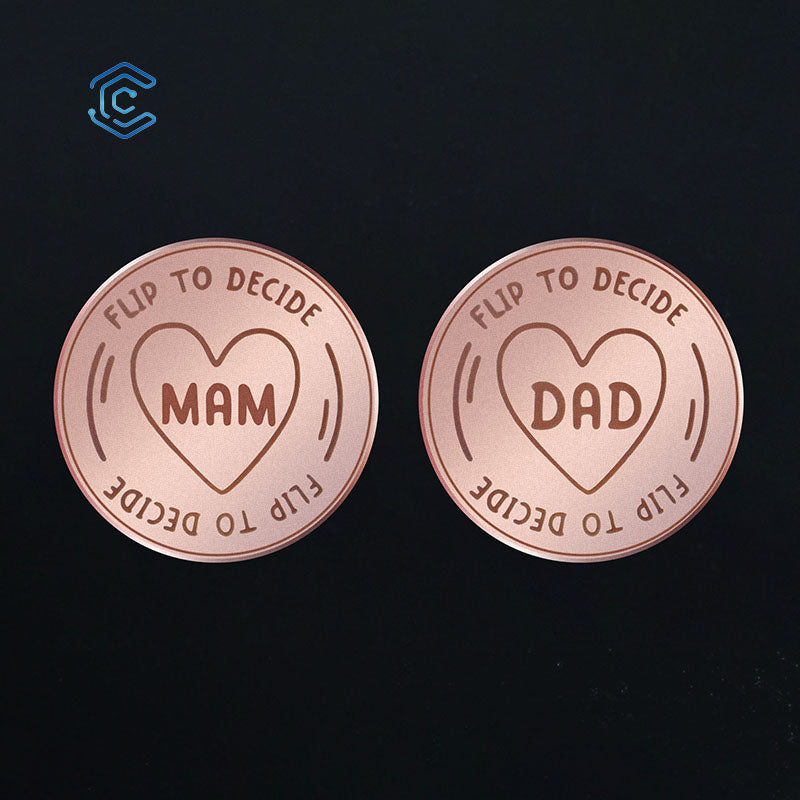 Valentine's Day personalize couple decision coin laser engraving file