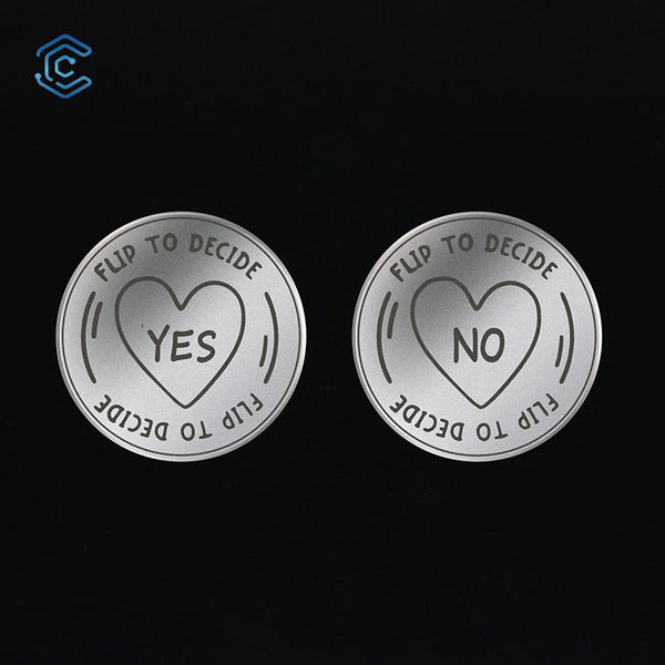 Valentine's Day personalize couple decision coin laser engraving file