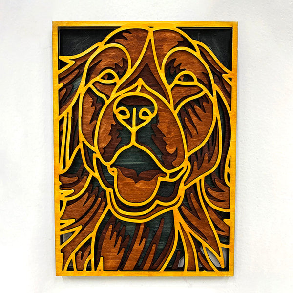 Golden Retriever wall decor laser cutting file