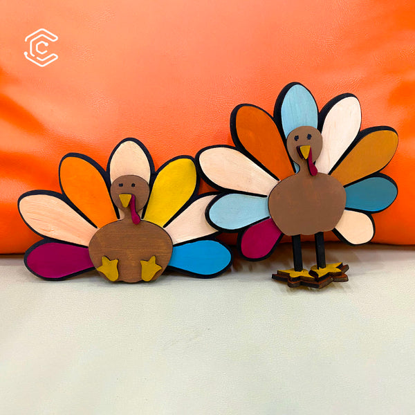 Thanksgiving set: Napkin Rings & Turkey Table Ornaments laser cutting file