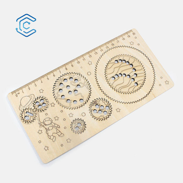 Planets Geometrical Ruler laser cutting file by Creatorally
