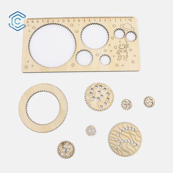 Planets Geometrical Ruler laser cutting file by Creatorally