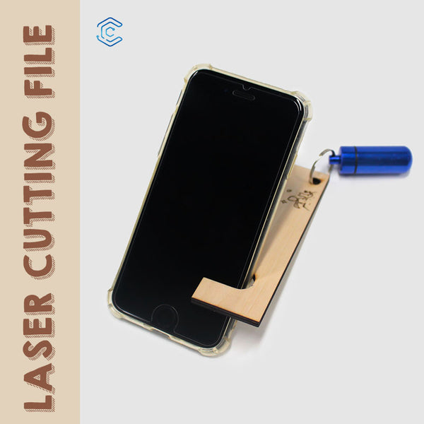 Laserschneidedatei für Schlüsselanhänger und Telefonständer