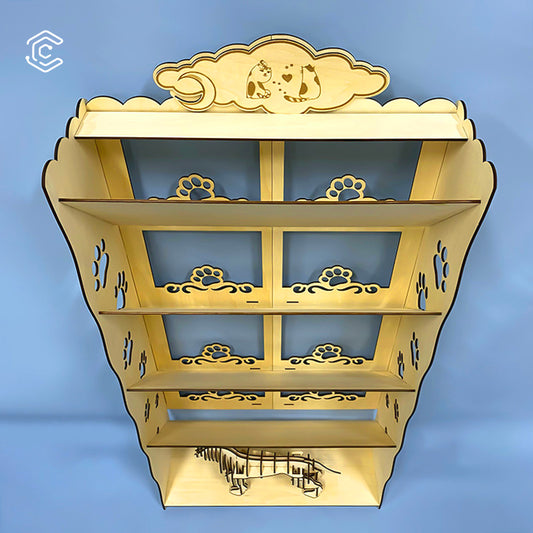 Pet style 5-layer shoe cabinet laser cutting file