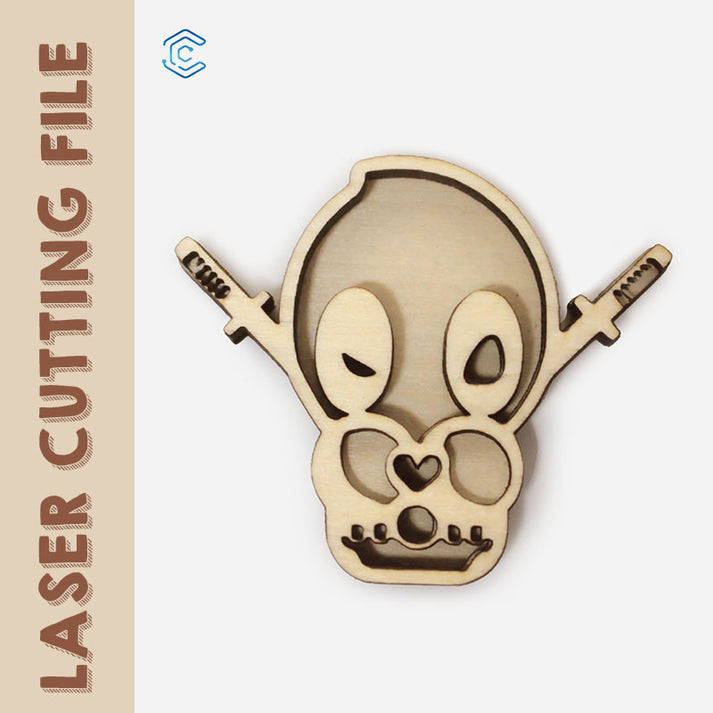 Valentine's Day mini DEADPOOL laser cutting file – Creatorally