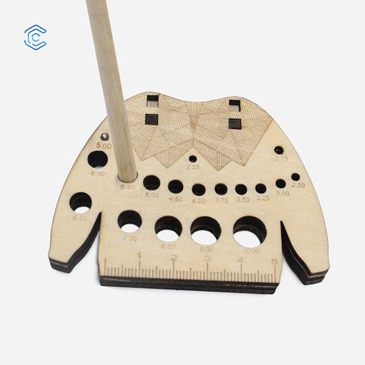 Nadelmaß Vektor Lineal Messwerkzeug für Stricker Laserschneidedatei