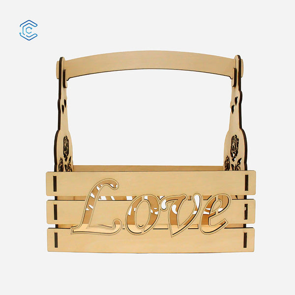 Valentine's Day basket 3D Puzzle laser cutting file