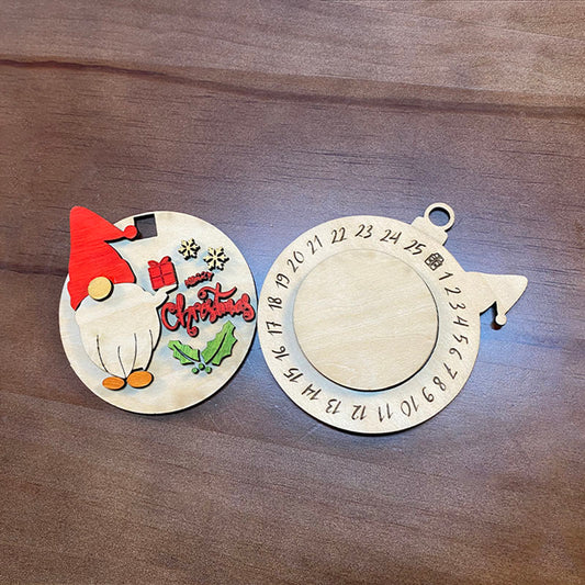 Xmas countdown ornament laser cutting file