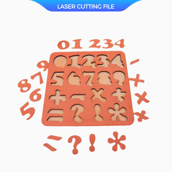 Kids numbers calculating puzzle laser cutting file